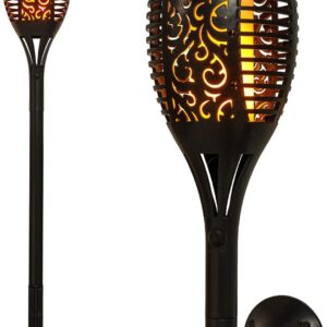 2X Lampa Solarna 51 Led Pochodnia Efekt Płomienia