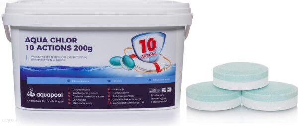 Aquapool Chlor Do Basenu 10 Actions Multitabletki 200g 3kg