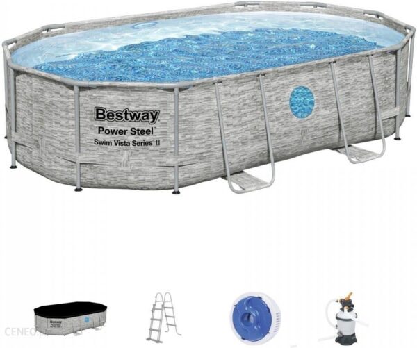 Bestway Basen Stelażowy 16x10 Ft / 488x305x107cm Power Steel