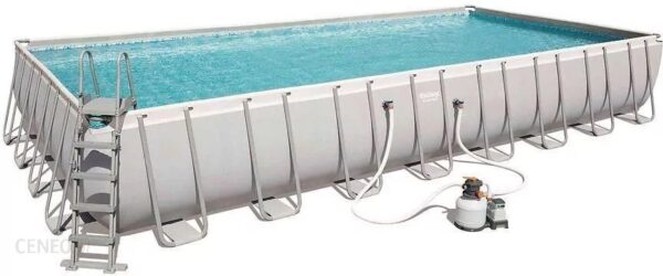 Bestway Prostokątny basen ze stelażem +filtr 956x488x132cm 56623