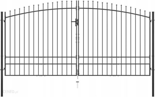 Brama Dwuskrzydłowa Z Grotami Stal 400 x 248 cm