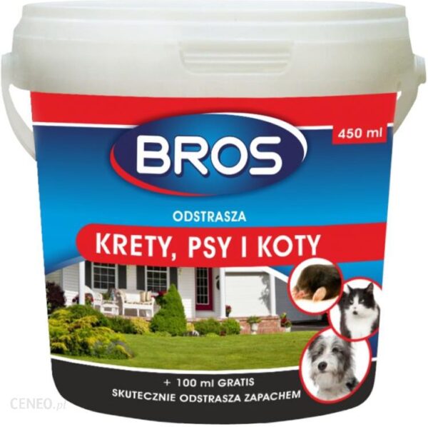 Bros Odstrasza krety psy i koty 350 + 100 ml