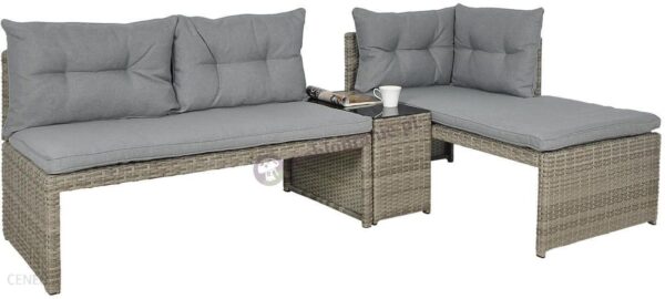 Canvas narożnik z technorattanu Dolphin Grey