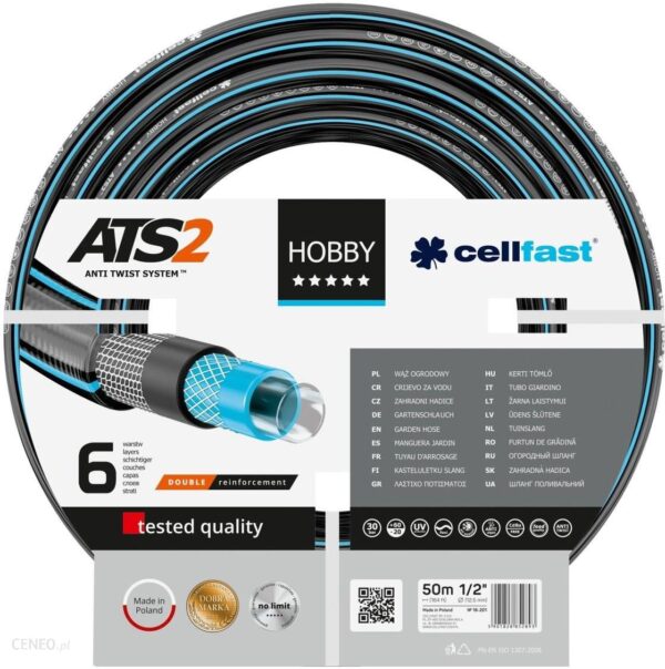 Cellfast Wąż ogrodowy HOBBY ATS2 1/2" 50m (16201)