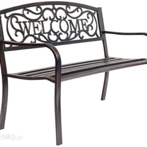 Costway Ławka Ogrodowa Metalowa Z Napisem Welcome (OP70411CP)