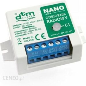 DTM System Odbiornik NANO868 1-kanałowy 12-24V