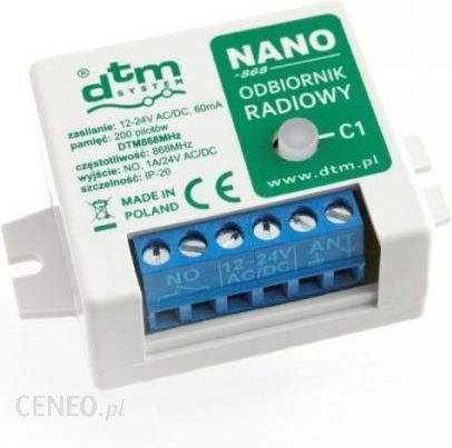 i-dtm-system-odbiornik-nano868-1-kanalowy-12-24v DTM System Odbiornik NANO868 1-kanałowy 12-24V