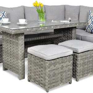 Focusgarden Narożnik Na Taras Z Technorattanu Santana Dining Grey