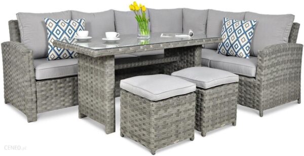 Focusgarden Narożnik Na Taras Z Technorattanu Santana Dining Grey