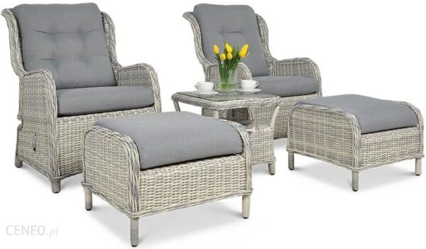 Focusgarden Zestaw Wypoczynkowy Sienna Duo Premium White Grey
