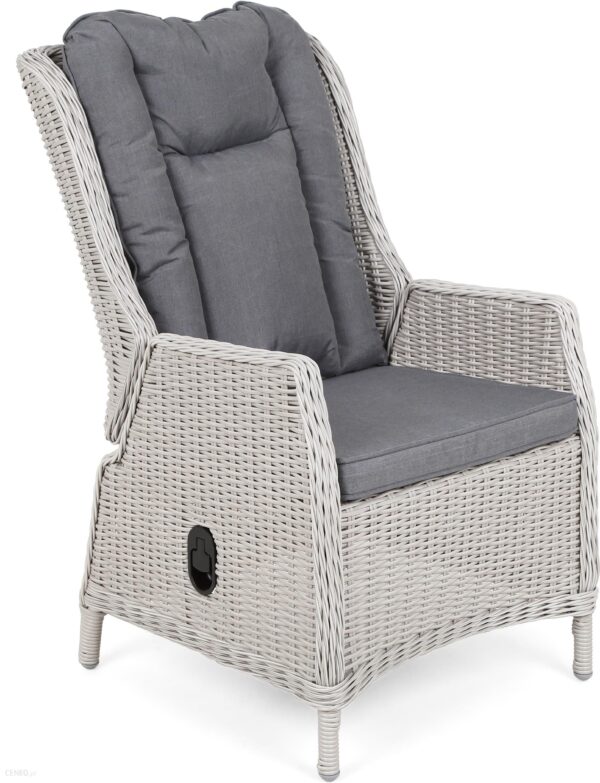 Fotel Technorattanowy Bristol Relax White / Grey