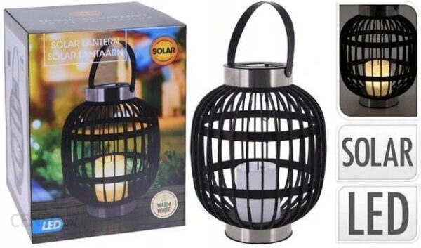 Hurt Lampion Latarnia Solarna Led Ze Świecą Czarna 30Cm