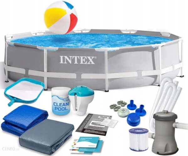 Intex Basen Ogrodowy Stelażowy 305x76cm Zestaw 15W1
