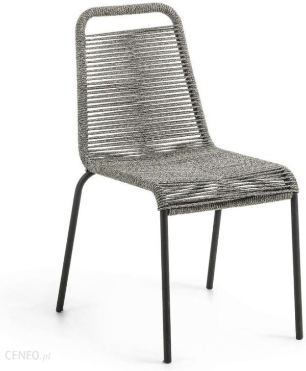 La Forma Krzesło Glenville Metal Black Rope Grey Cc0901J03 84