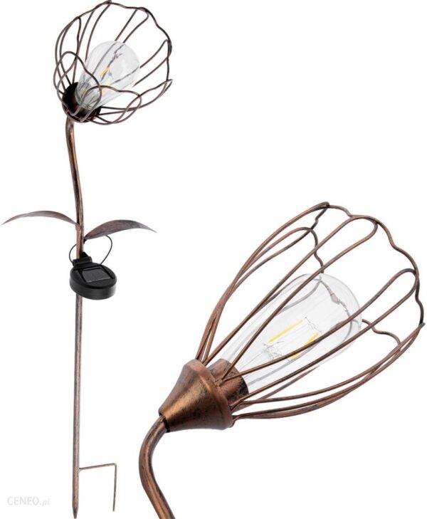 Lampa Szpikulec Ogrodowa Led Solarna Wbijana 80cm Kwiat Tulipan