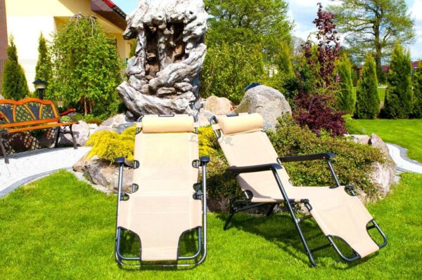 Lazur Leżak Rozkładany Relaksacyjno-Wypoczynkowy Eco Beżowy