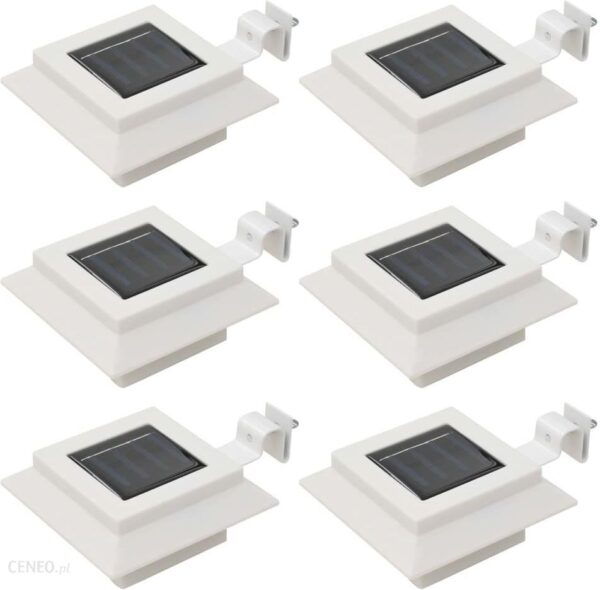 Lumarko Kwadratowe Lampy Solarne Na Zewnątrz 6Szt. Led 12cm Białe