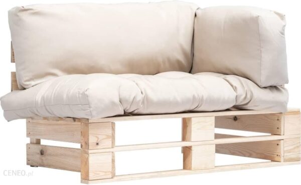 Lumarko Sofa Ogrodowa Z Palet Z Piaskowymi Poduszkami Sosna