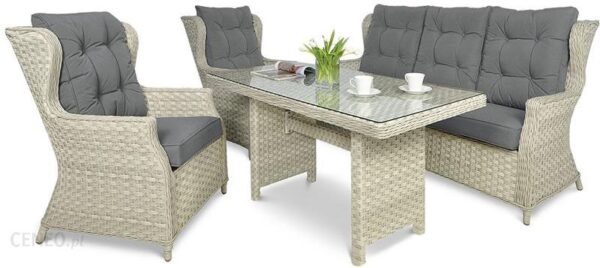 Meble z technorattanu Trivento Dining 3 Melange White