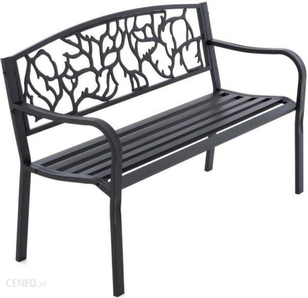 Metalowa Ławka Ogrodowa W Stylu Antycznym 127X84cm
