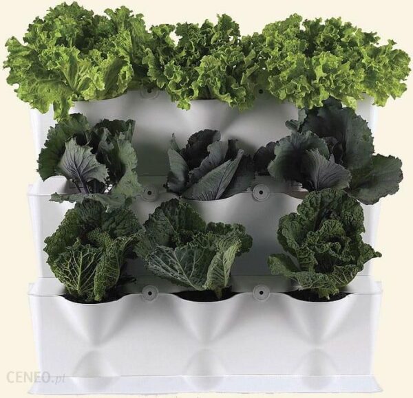 Modułowy Ogród Domowy Zielnik Zielona Ściana Minigarden Vertical Biały - 9 Roślin Mgset1Wh