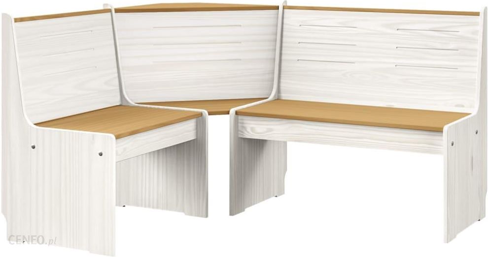 i-ogrodowa-lawka-narozna-151cm-sosnowa-miodowo-biala Ogrodowa Ławka Narożna 151cm Sosnowa Miodowo-Biała