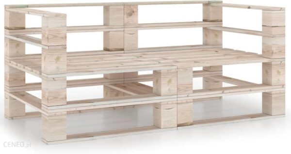Ogrodowa Sofa 2-Osobowa Z Palet Drewno Sosnowe
