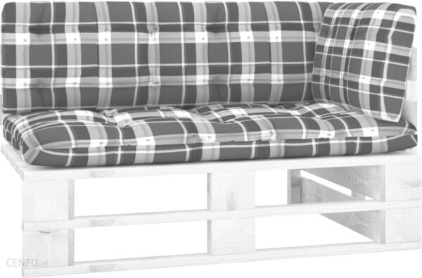 Ogrodowa Sofa Narożna Z Palet Biała Drewno Sosnowe