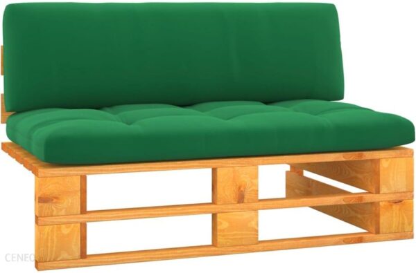 Ogrodowa Sofa Środkowa Z Palet Miodowy Brąz Drewno Sosnowe