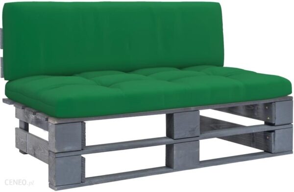 Ogrodowa Sofa Środkowa Z Palet Szara Drewno Sosnowe