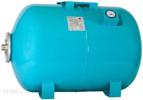 OMNIGENA Zbiornik hydroforowy przeponowy poziomy z manometrem 80L
