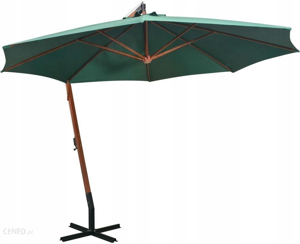 i-parasol-ogrodowy-wiszacy-350-cm-drewniany-zielo Parasol ogrodowy wiszący