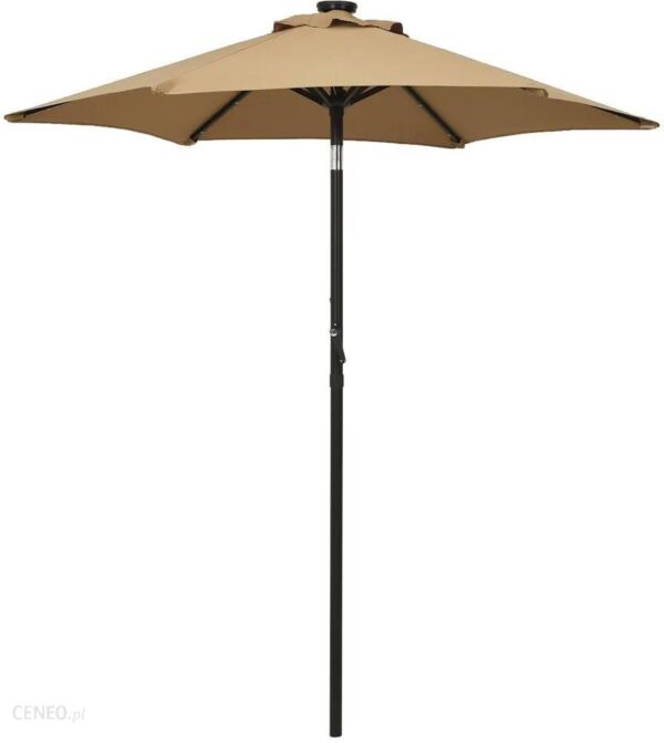 Parasol Z Lampkami Led Kolor Taupe 200X211cm Aluminium