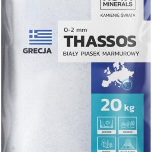 Piasek Marmurowy Thassos 20 Kg 0 - 2mm Biały Nova Minerals