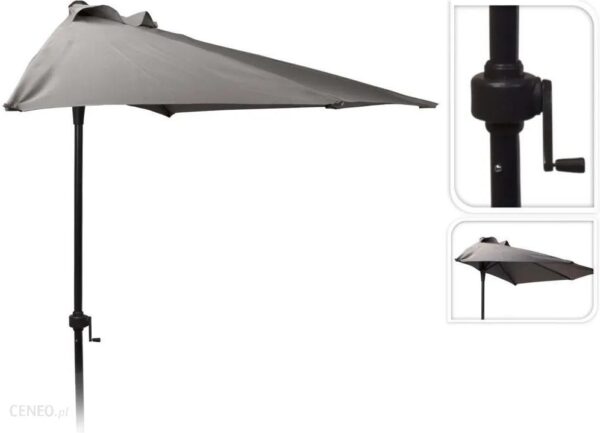 Progarden Półokrągły Parasol 250cm Ciemnoszary