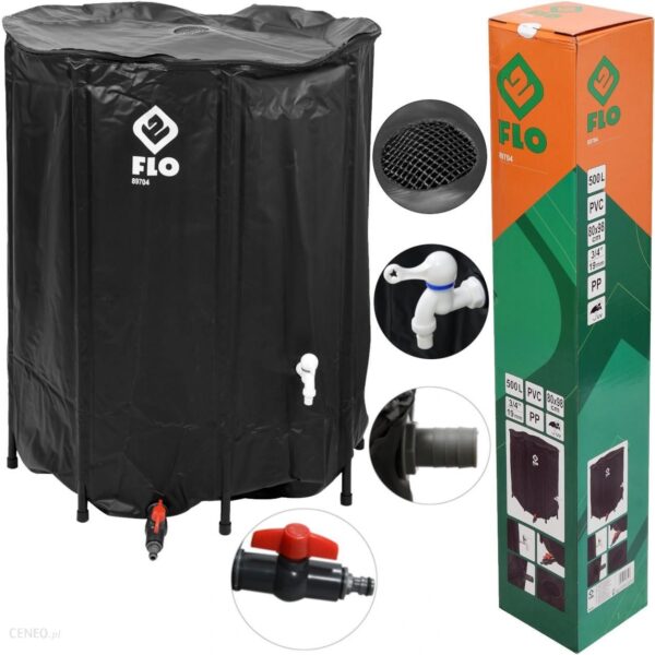 Składany Zbiornik Na Deszczówkę 500L Pvc Flo