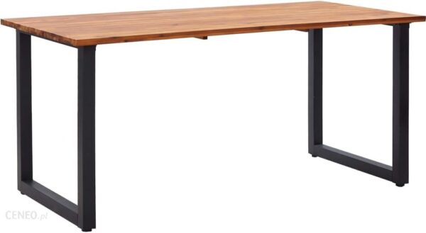 Stół Ogrodowy Z Nogami W Kształcie U 160X80X75cm Lita Akacja
