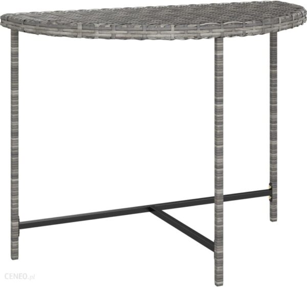 Stolik Ogrodowy Szary 100X50X75cm Rattan Pe