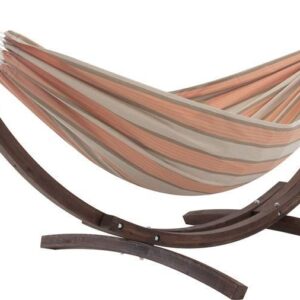 Sunbrella Hamak Dwuosobowy Sunbrella + Drewniany Stojak