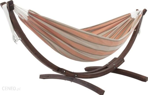 Sunbrella Hamak Dwuosobowy Sunbrella + Drewniany Stojak