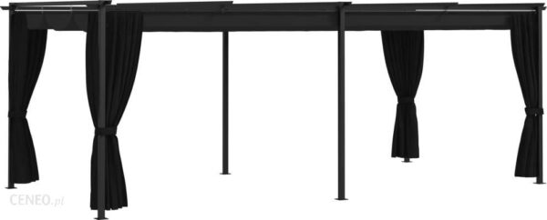 VidaXL Altana ogrodowa z zasłonami 3x6m Antracytowa (48055)