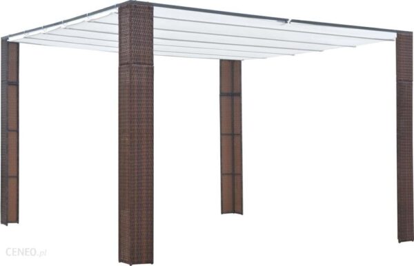 Vidaxl Altana Z Dachem Polirattan 300X300X200Cm Brązowo-Kremowa
