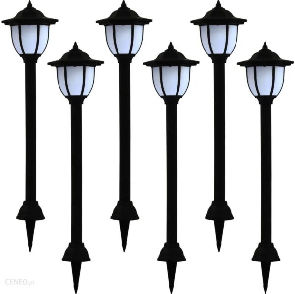 Vidaxl Lampy Solarne 6 Szt. Led Czarne (277138)