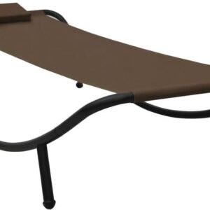vidaXL Leżanka ogrodowa brązowa 200 x 90 cm stal 48081