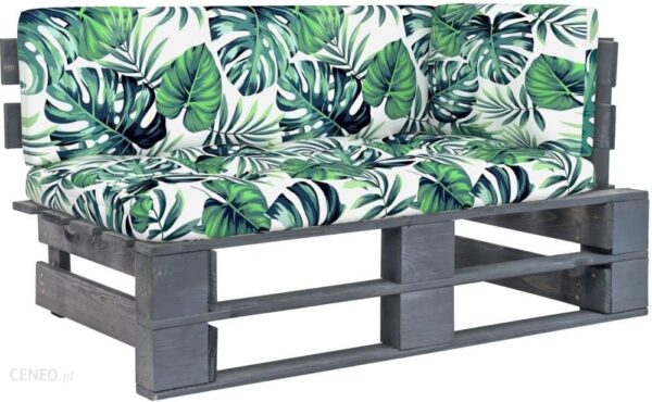 Vidaxl Ogrodowa Sofa Narożna Z Palet Szara Drewno Sosnowe