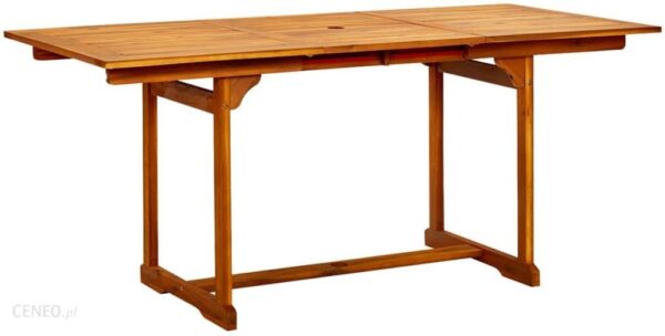 Vidaxl Ogrodowy Stół Jadalniany 120-170x80x75cm Drewno Akacjowe 316568