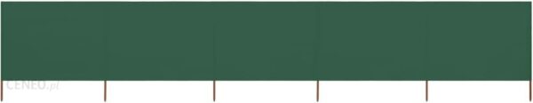 vidaXL Parawan 5-skrzydłowy z tkaniny 600x160 cm zielony 47167
