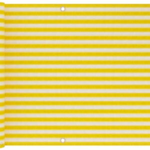 Vidaxl Parawan Balkonowy Żółto-Biały 75X300cm Hdpe