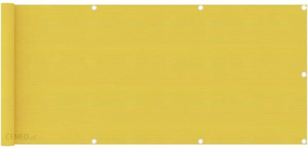 Vidaxl Parawan Balkonowy Żółty 75X400cm Hdpe
