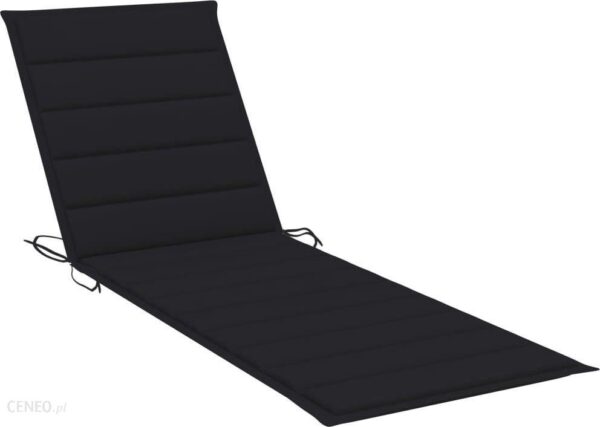 Vidaxl Poduszka Na Leżak Czarna 200X70X4cm Tkanina